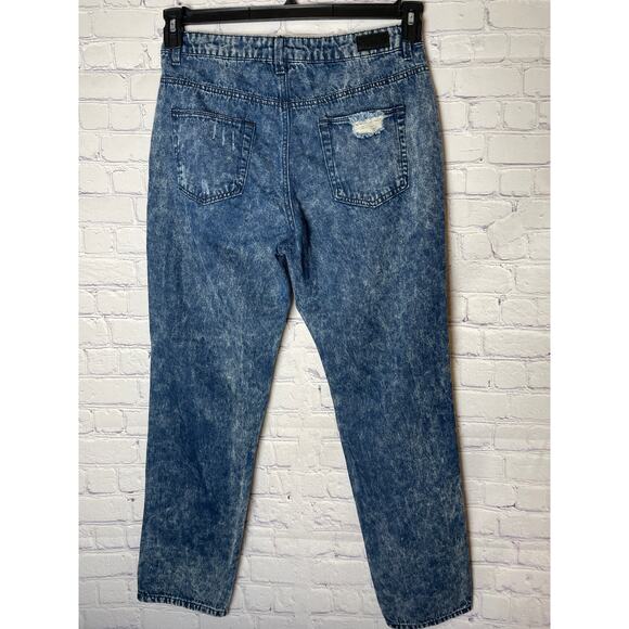 JCJQ Premium Denim Dark Acid Wash High Rise Jeans Womens Size L - Picture 2 of 6